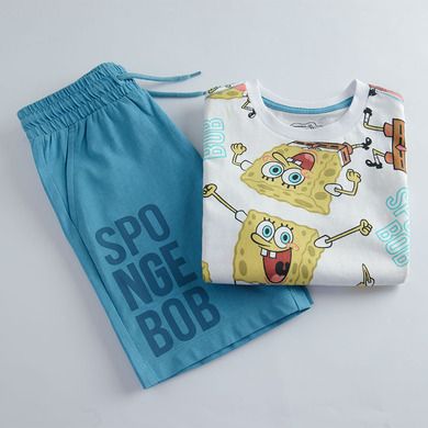 Cool Club, Komplet chłopięcy, T-shirt, Szorty, mix, SpongeBob