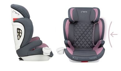 MoMi, Quick Fix, fotelik samochodowy, 15-36 kg, różowy