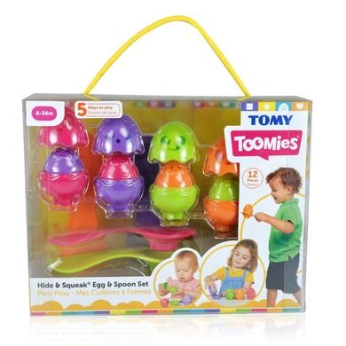 Tomy Tomies, jajeczka z łyżeczkami, zabawka zręcznościowa