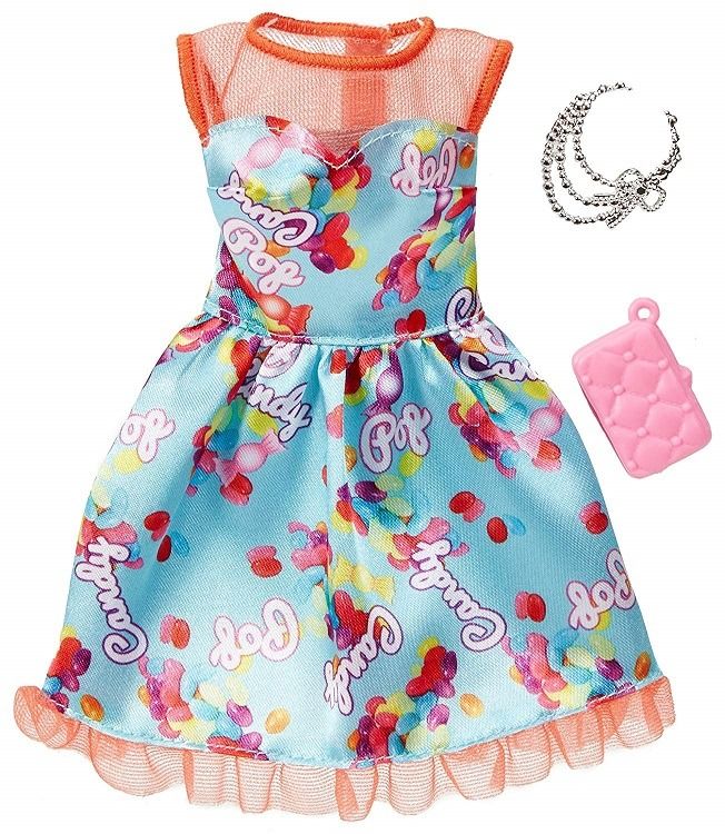 Barbie, Modne kreacje, cukierkowa sukienka dla lalki 