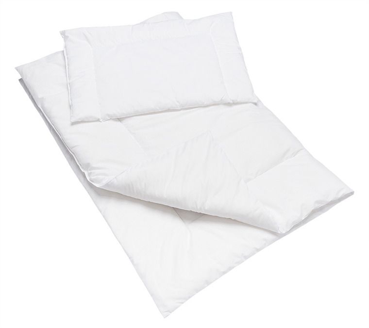 Cottolare, 2-częściowy komplet, + poduszka, biały, 120x90 cm smyk