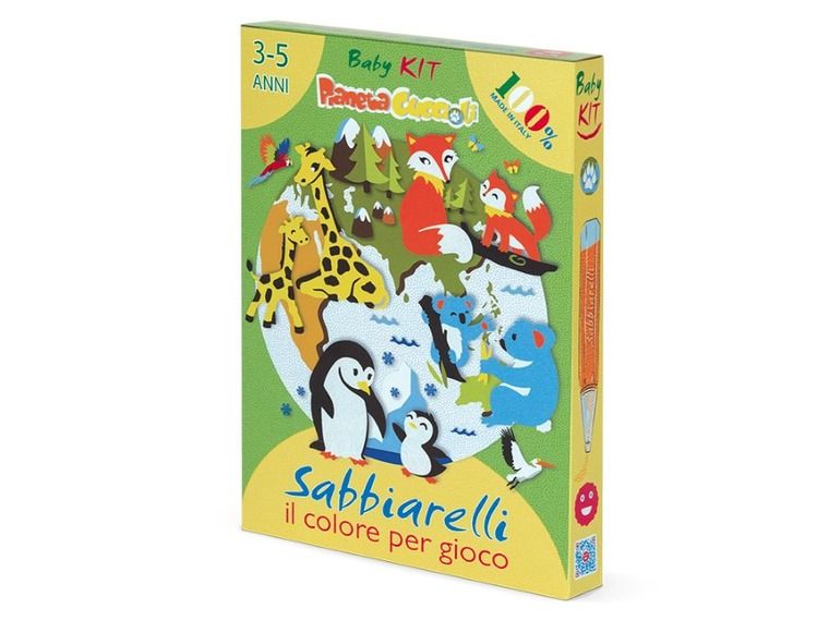 Sabbiarelli, Świat Zwierząt, magiczny piasek do kolorowania, Mini Kit 