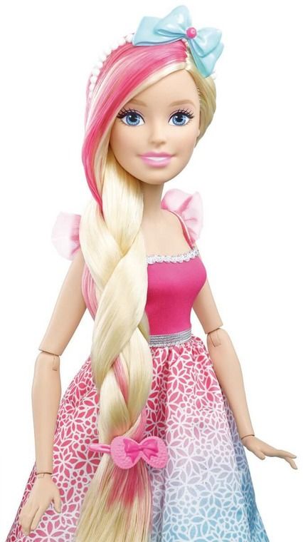 Gooey Luik Discreet Barbie, lalka długowłosa z akcesoriami, różowa, 43 cm - smyk.com