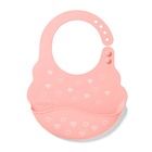 BabyOno, Hearts, baveta din silicon, roz