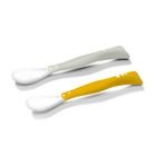 BabyOno, Lingurite flexibile pentru bebelusi, gri/galben, 2 buc.