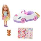 Barbie, Chelsea si machina, set cu papusa si accesorii