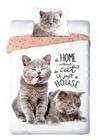 Best Friends, Pisici, set lenjerie de pat single, 160-200 cm