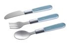 Canpol babies, set tacamuri din oxel inoxidabil (cutit, furculita, lingura), albastru