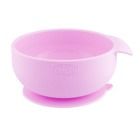 Chicco, bol din silicon cu ventuza, roz, 6m+