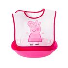 Cool Club, Baveta cu buzunar pentru fete, roz, imprimeu Peppa Pig