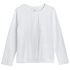 Cool Club, Bluza cu maneca lunga pentru fete, alb, broderie englezeasca