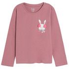 Cool Club, Bluza cu maneca lunga pentru fete, roz, imprimeu Winter bunny