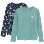 Cool Club, Bluza cu maneca lunga pentru fete, verde, bleumarin, set 2 buc.