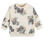 Cool Club, Bluza sport subtire pentru fete, ecru, imprimeu flori