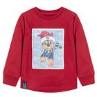 Cool Club, Bluza subtire pentru baieti, rosu, paiete duble, imprimeu Paw Patrol
