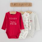 Cool Club, Body cu maneca lunga pentru baieti, mix, imprimeu Winnie the Pooh, set 3 buc.