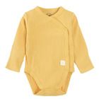 Cool Club, Body cu maneca lunga pentru bebelusi, din tricot striat, galben-mustar