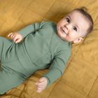 Cool Club, Body cu maneca lunga pentru bebelusi, din tricot striat, verde