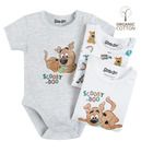 Cool Club, Body cu maneca scurta pentru baieti, bumbac organic, mix de culori, imprimeu Scooby-Doo, set 3 buc.