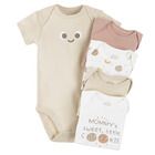 Cool Club, Body cu maneca scurta pentru bebelusi, mix de culori, set 5 buc.