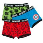 Cool Club, Boxeri pentru baieti, rosu, verde, albastru, imprimeu The Avengers, set 3 buc.