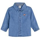 Cool Club, Camasa de blugi cu maneca lunga pentru baieti, denim, imprimeu dinozaur