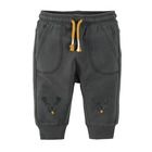 Cool Club, Pantaloni trening pentru baieti, negru-grafit, imprimeu catei