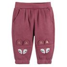 Cool Club, Pantaloni trening pentru fete, bordo, imprimeu vulpite