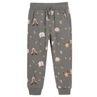 Cool Club, Pantaloni trening pentru fete, gri, imprimeu animale salbatice