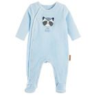 Cool Club, Pijama tip salopeta pentru baieti, albastru, imprimeu panda, Little baby