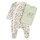 Cool Club, Pijama tip salopeta pentru baieti, ecru, verde, set 2 buc.