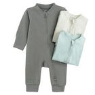Cool Club, Pijama tip salopeta pentru baieti, gri, albastru, set, 3 buc.