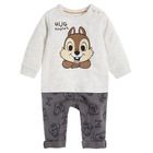 Cool Club, Pijama tip salopeta pentru baieti, gri, imprimeu Chip & Dale