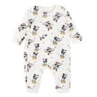 Cool Club, Pijama tip salopeta pentru fete, ecru, imprimeu Minnie Mouse