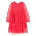 Cool Club, Rochie cu maneca lunga pentru fete, rosu