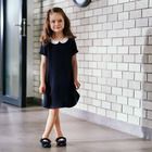 Cool Club, Rochie cu maneca scurta pentru fete, bleumarin, cu guler