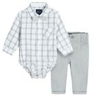 Cool Club, Set pentru baieti, Body cu maneca lunga, Papion, Pantaloni, mix de culori