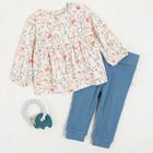 Cool Club, Set pentru fete, Bluza cu maneca lunga, Colanti, ecru, albastru, imprimeu Winnie the Pooh