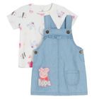 Cool Club, Set pentru fete, Bluza cu maneca scurta, Sarafan pentru fete, mix, imprimeu Peppa Pig