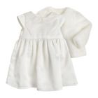 Cool Club, Set pentru fetite, geaca din blanita si rochie, culoare alb