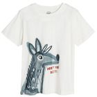 Cool Club, Tricou pentru baieti, ecru, imprimeu cerb, Don't you deer
