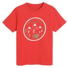 Cool Club, Tricou pentru baieti, rosu, imprimeu Take me to the forest