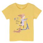 Cool Club, Tricou pentru fete, galben, imprimeu Best day everyday