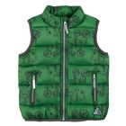 Cool Club, Vesta pentru baieti, verde, imprimeu excavatoare