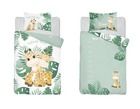 Girafa, set lenjerie de pat single, verde, 120-90 cm