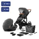 Kinderkraft, Prime, carucior multifunctional 2in1, negru + geanta Mommy Bag