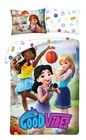 Lego Friends, set lenjerie de pat single, 140-200 cm