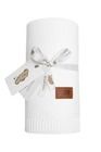 Maya Moo, patura din bumbac si bambus, White, 80-100 cm