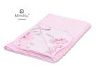 MimiNu, Bujori, patura minky, 75-100 cm, roz