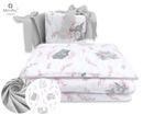 MimiNu, Lulu, set lenjerie de pat 3 piese, roz, 100-135 cm